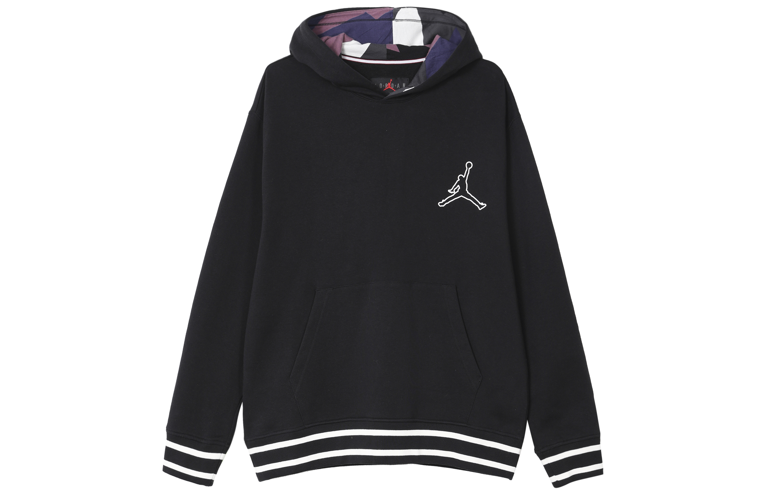 Jordan Logo Pullover Hoodie Black Casual Sweatshirt FD7403-010