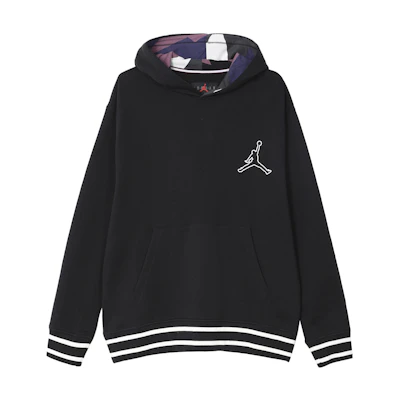 Jordan Logo Pullover Hoodie Black Casual Sweatshirt FD7403-010