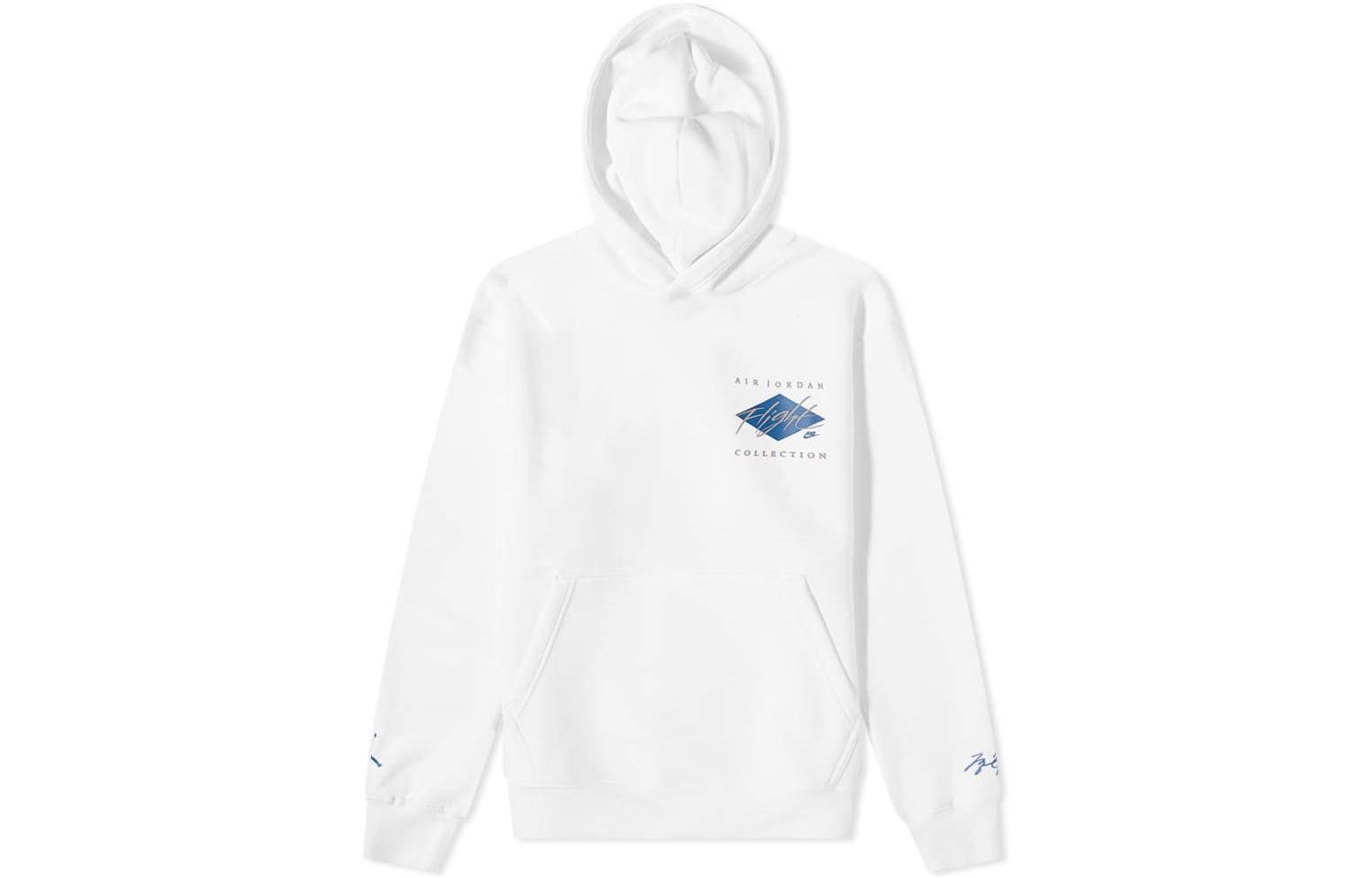 Jordan Logo Pullover Hoodie White Long Sleeve DH9019-100