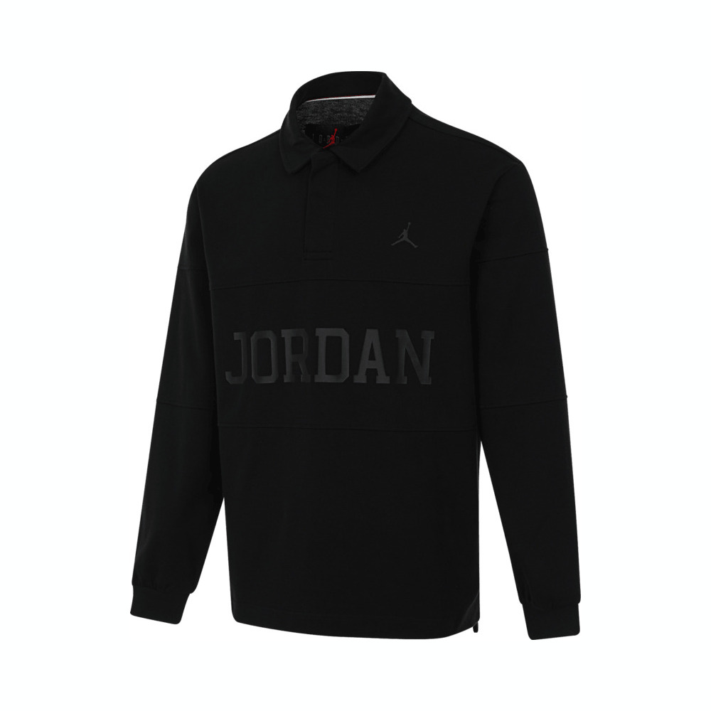 Jordan Logo Pullover Sweatshirt Black Casual Outdoor Sportswear FV7262-010