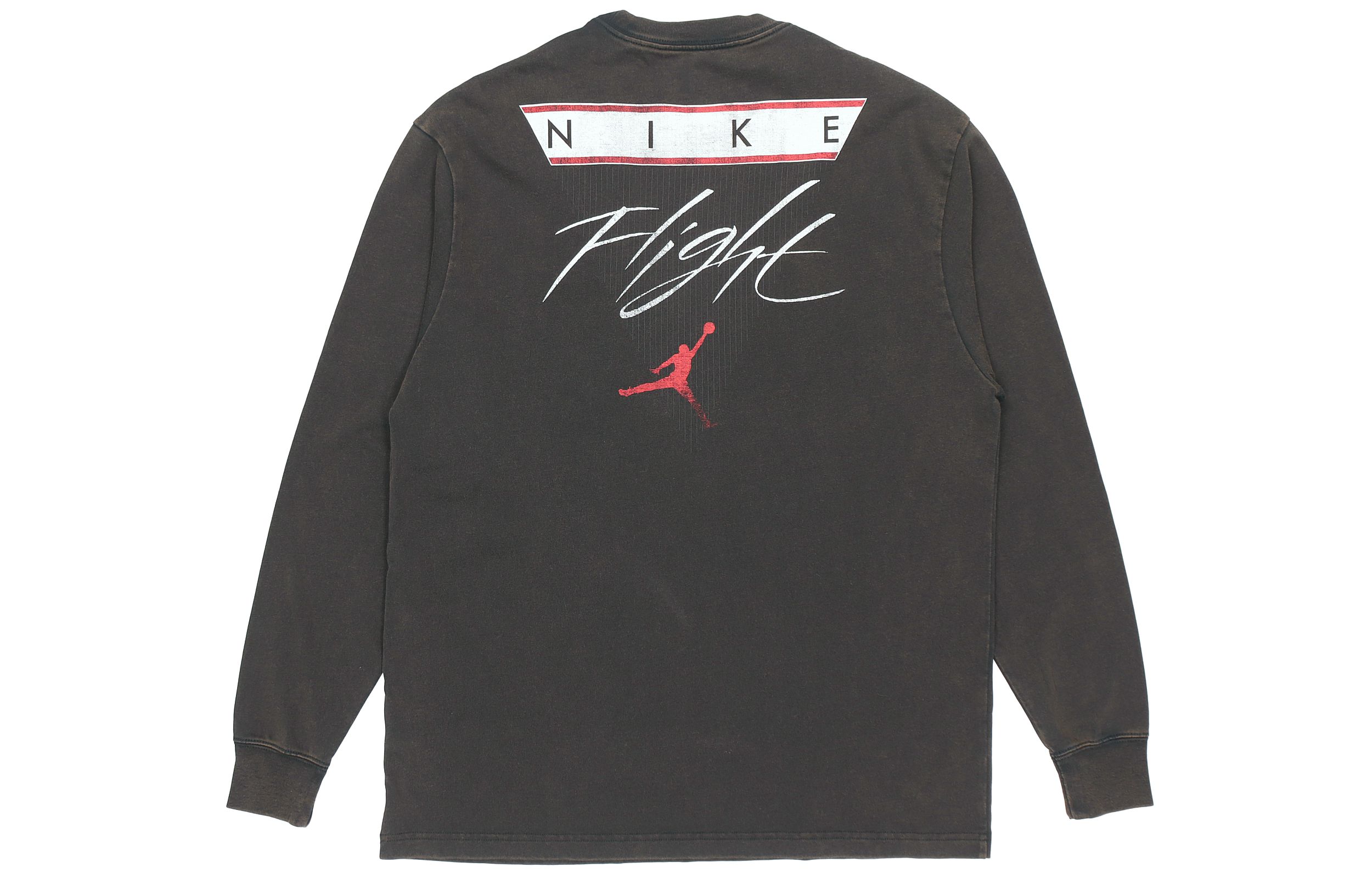 Jordan Logo Retro Print Pullover Sweatshirt Black 秋 Season DD0966-010