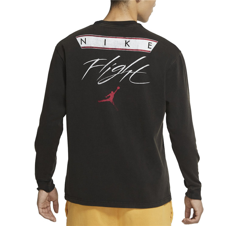 Purchase Jordan Logo Retro Print Pullover Sweatshirt Hitam Musim Luruh 秋 DD0966-010