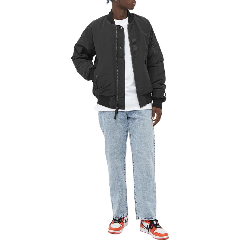 Lookbook Jordan Logo Snap-Button Zip Jacket  Black Regular Fit DA9796-010