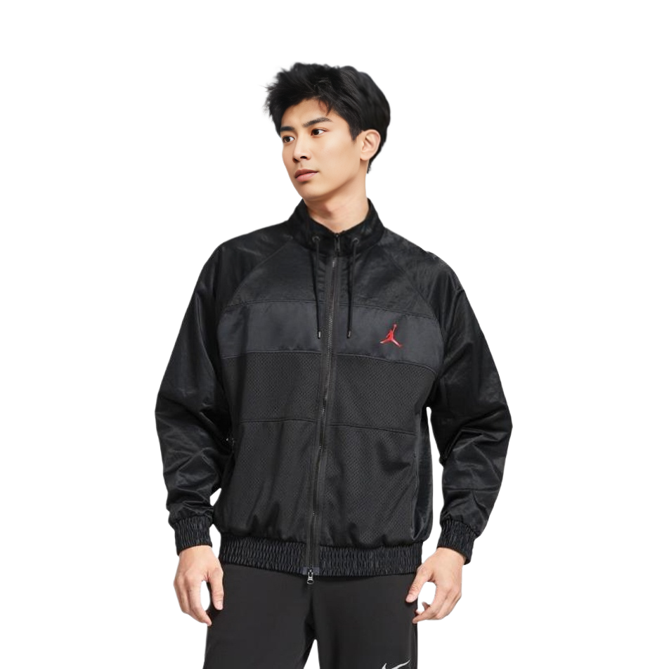 Jordan Logo Stand Collar Woven Jacket Black AV1303-011 圖 4