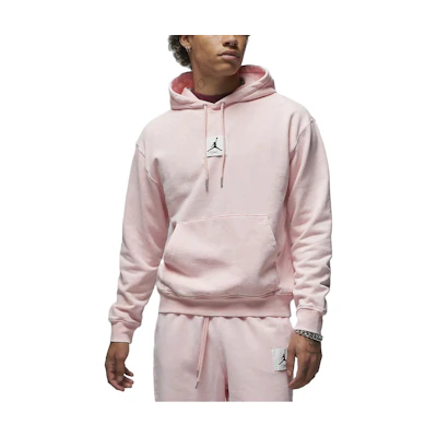 Jordan Logo Water Print Pink Pullover Hoodie for Men DR3087-610