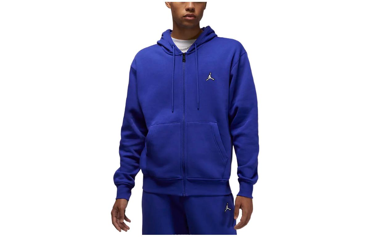 Jordan Logo Zip Hoodie Blue Long Sleeve Sweatshirt DQ7350-432