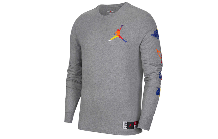 Jordan Long-Sleeve Crewneck Sweatshirt Carbon Gray Gift for Him DA6763-091