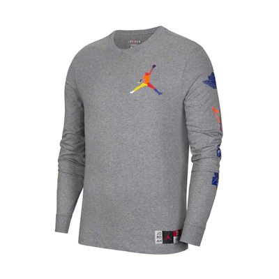 Jordan Long-Sleeve Crewneck Sweatshirt Carbon Gray Gift for Him DA6763-091