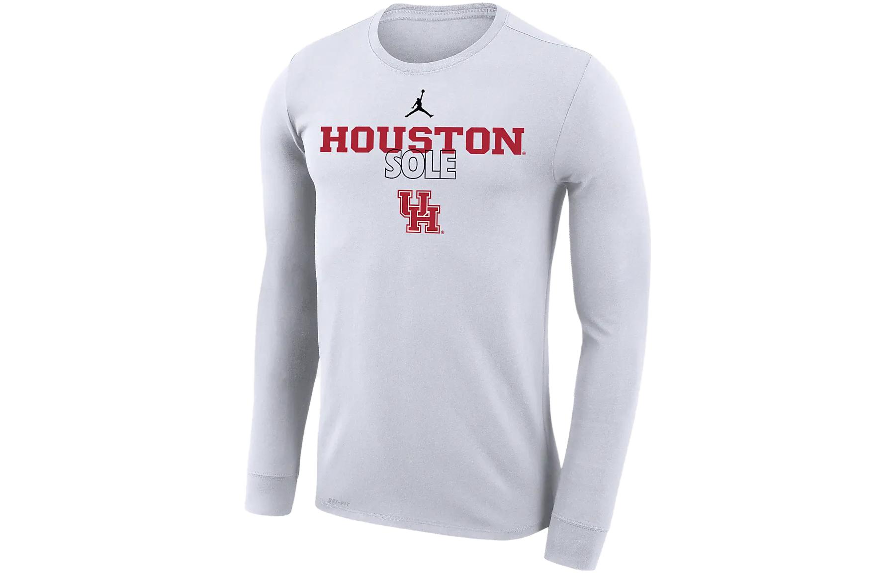 Jordan Long-Sleeve T-Shirt with Logo Print - White M22419MM23-HOU