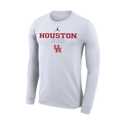 Jordan Long-Sleeve T-Shirt with Logo Print - White M22419MM23-HOU