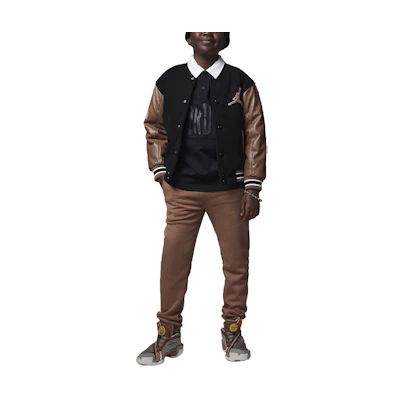 Jordan Loose Fit Casual Button-Up Jacket Brown Youth HQ7063-258