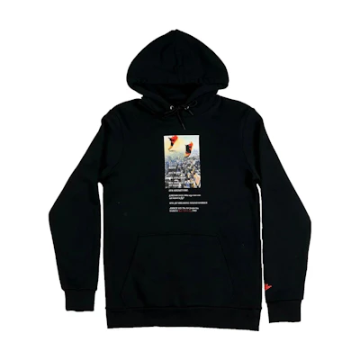 Jordan Loose Fit Letter Print Hoodie Black CZ5936-010