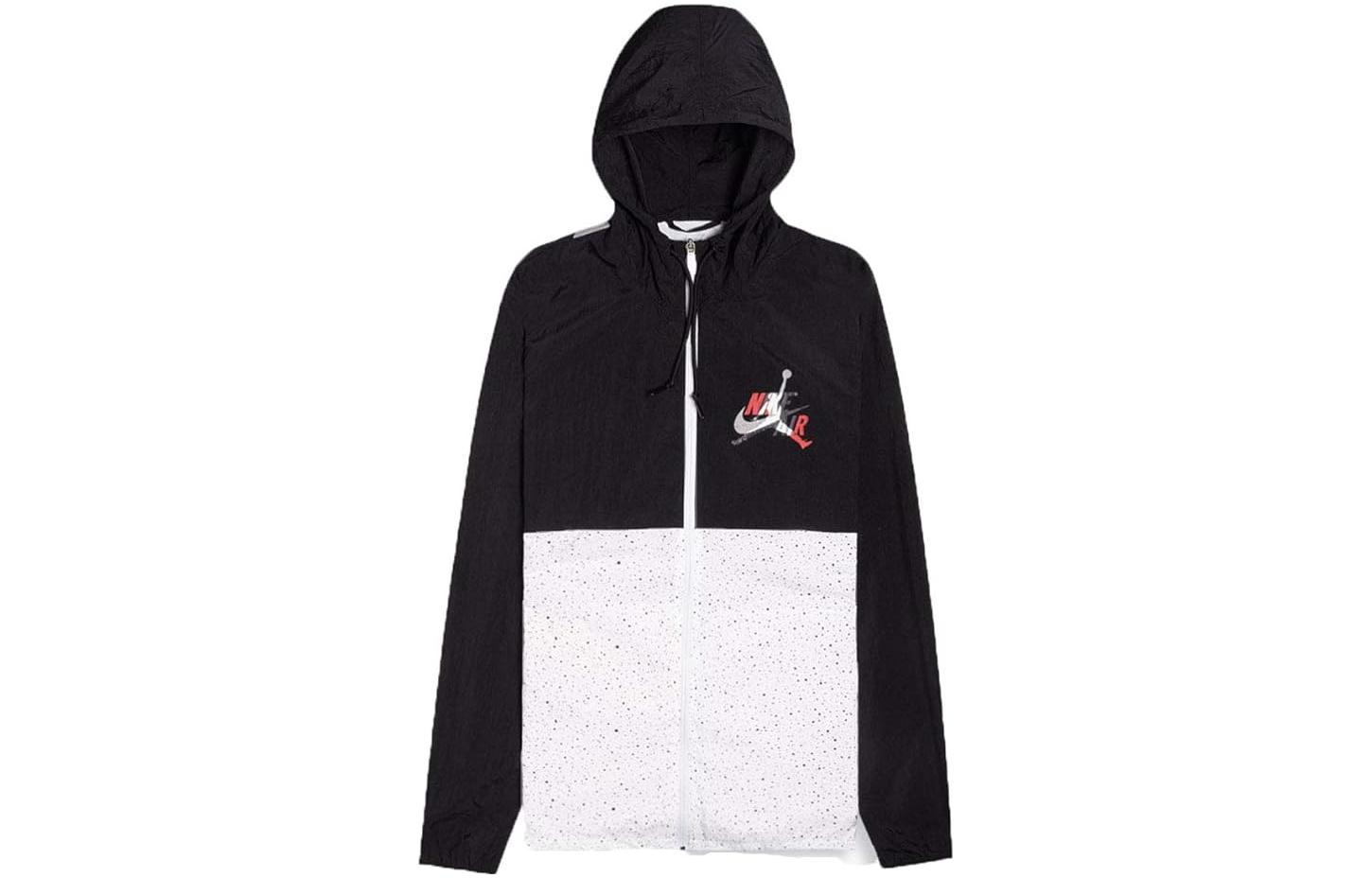 Jordan Loose Logo Print Hoodie Jacket Black CT9368-010