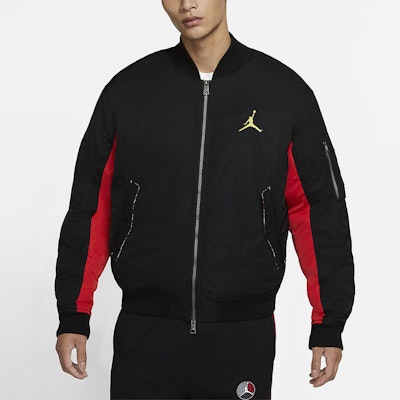 乔丹MA-1黑色刺绣双拉链飞行员夹克 DB3693-010 Shop 乔丹MA-1黑色刺绣双拉链飞行员夹克 DB3693-010
