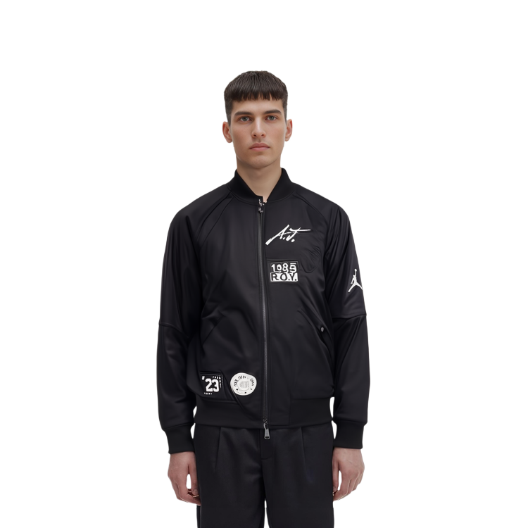 Details for 조던 MA-1 블랙 로고 패치 봄버 재킷 CK1358-010