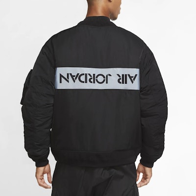 Jordan MA-1 Flight Casual Sports Jacket Fall Black CK6669-010 Details for Jordan MA-1 Flight Casual Sports Jacket Fall Black CK6669-010