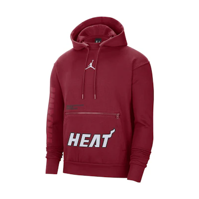 Jordan Miami Heat Courtside Statement Hoodie Mens Dark Red DR7003-608