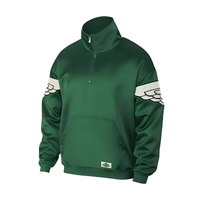Jordan Michael Jordan Wing Embroidered High-Neck Zip-Up Sweatshirt Green Men AO0406-302