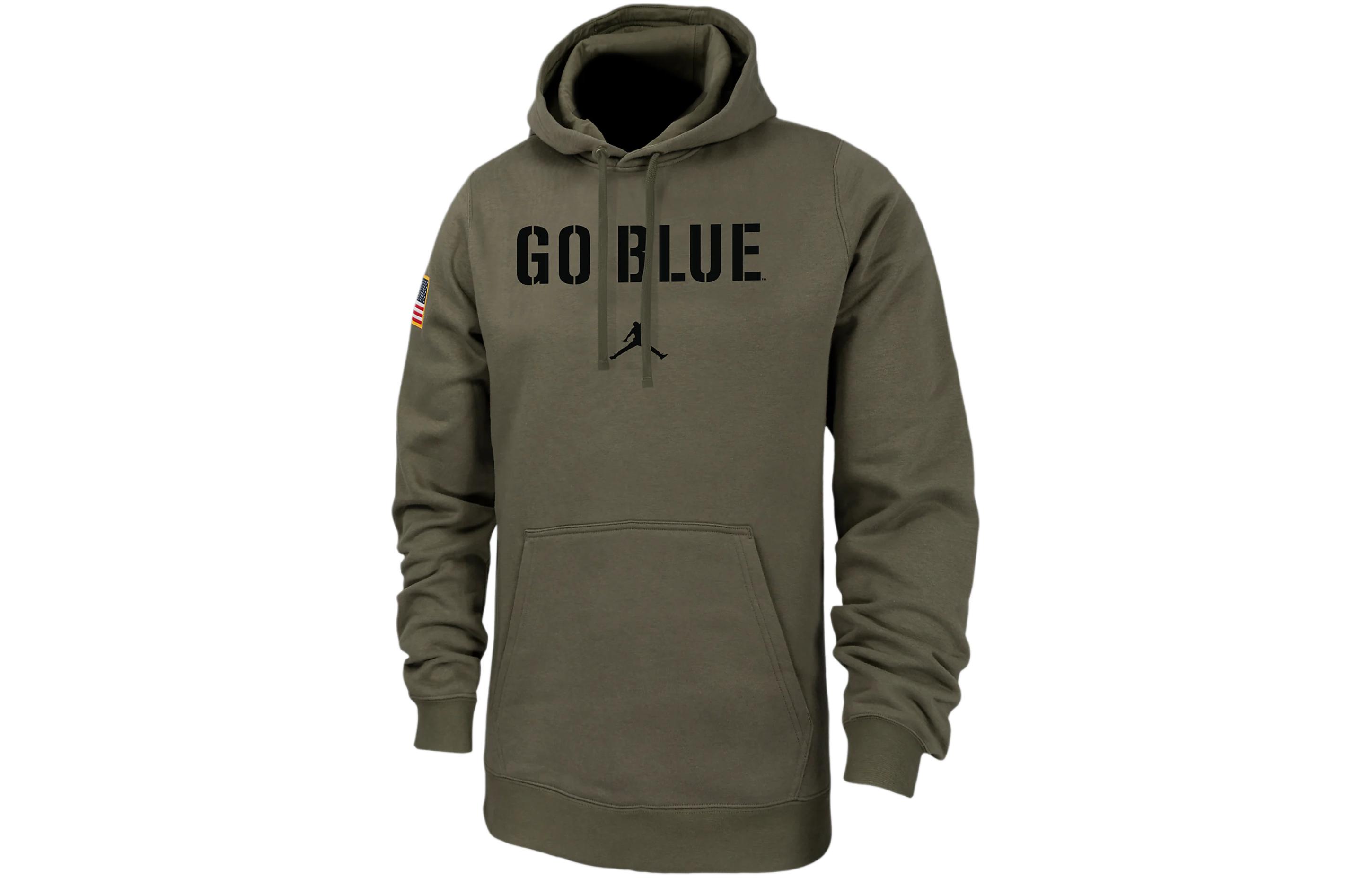 Jordan Michigan Club Fleece Letter Graphic Hoodie Olive Green M39777MIL23-MIC