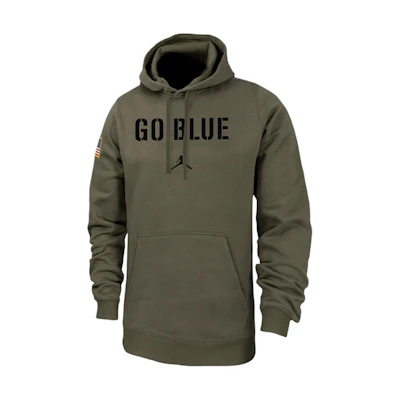 Jordan Michigan Club Fleece Letter Graphic Hoodie Olive Green M39777MIL23-MIC