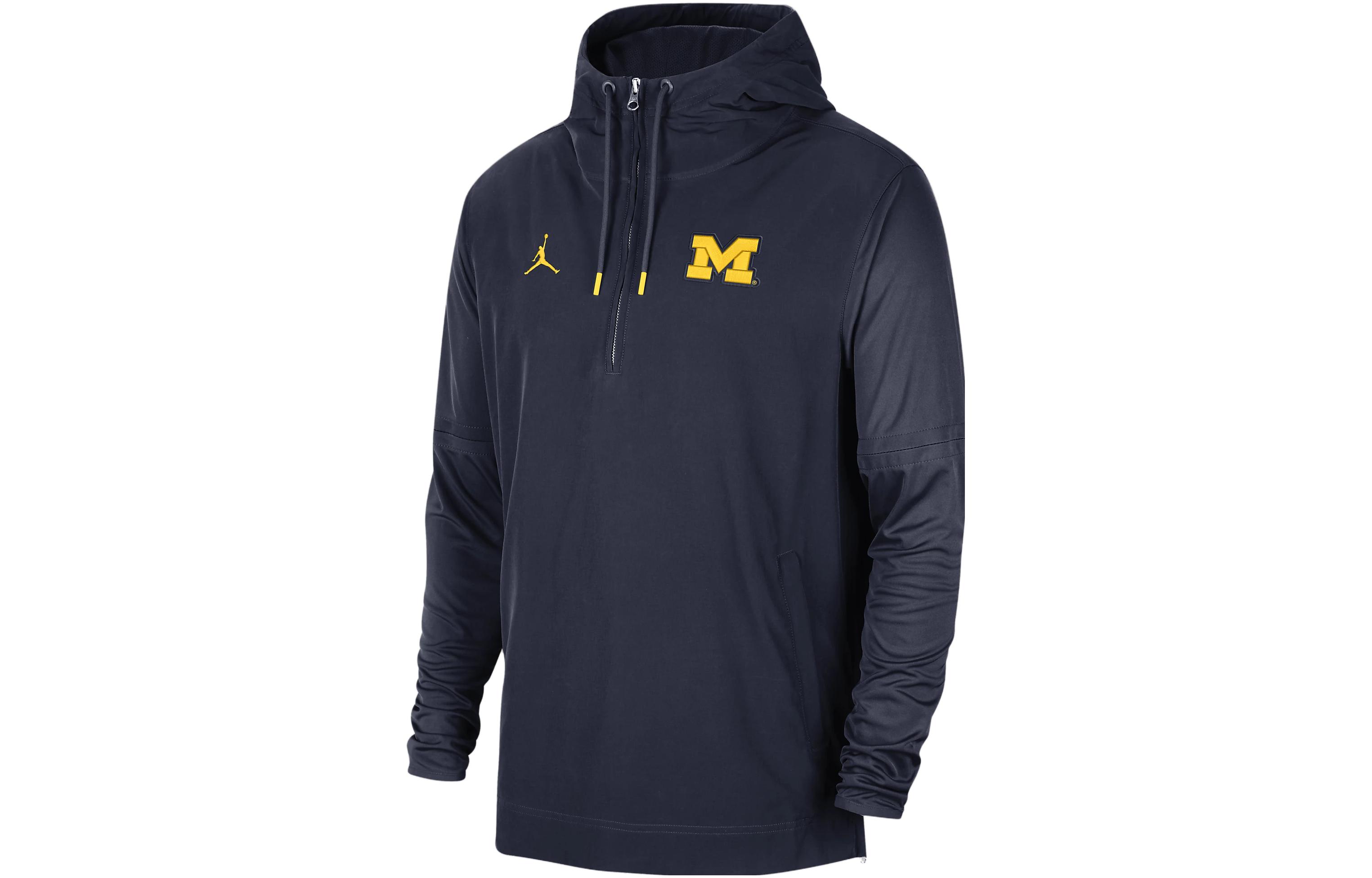 Jordan Michigan Player Embroidered Hoodie Jacket Navy Blue DZ9330-419