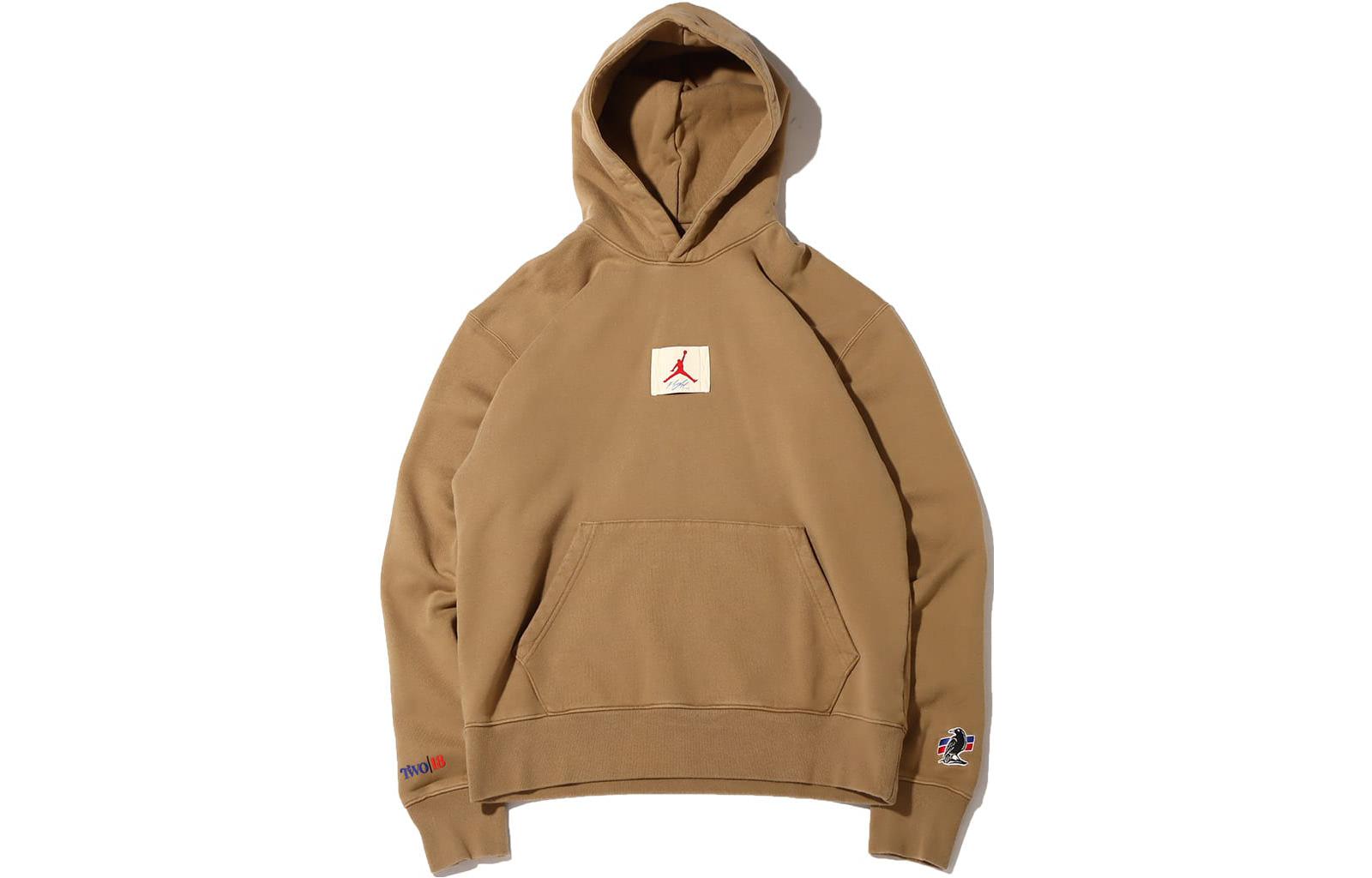 Jordan MJ AIR JDN Big Logo Brown Hoodie Long Sleeve Pullover DV6960-258