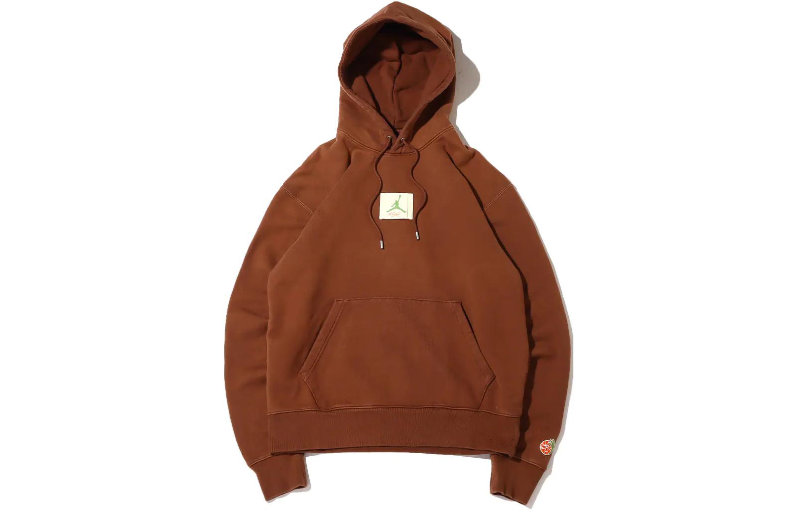 Jordan MJ Air Jordan IFC Logo Brown Pullover Hoodie Long Sleeve DV7023-262