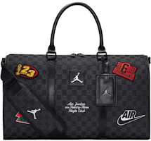 Jordan Monogram 25L Polyester Travel Bag Black Unisex Casual Style MM9157-023 Jordan Monogram 25L Polyester Travel Bag Black Unisex Casual Style MM9157-023