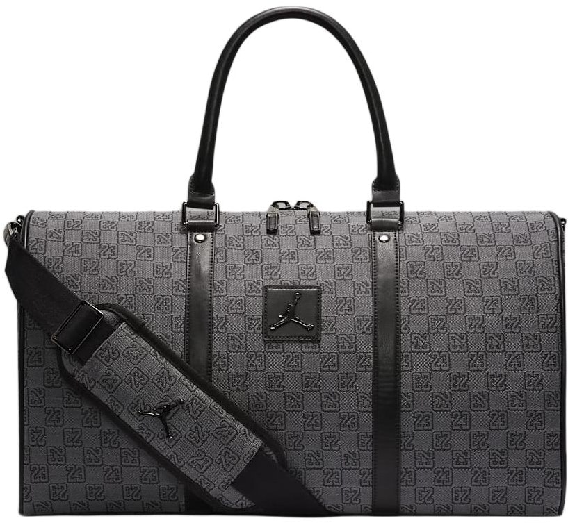 jordan-monogram-checkered-polyester-travel-bag-unisex-large-capacity-zipper-closure-fj-6787-070