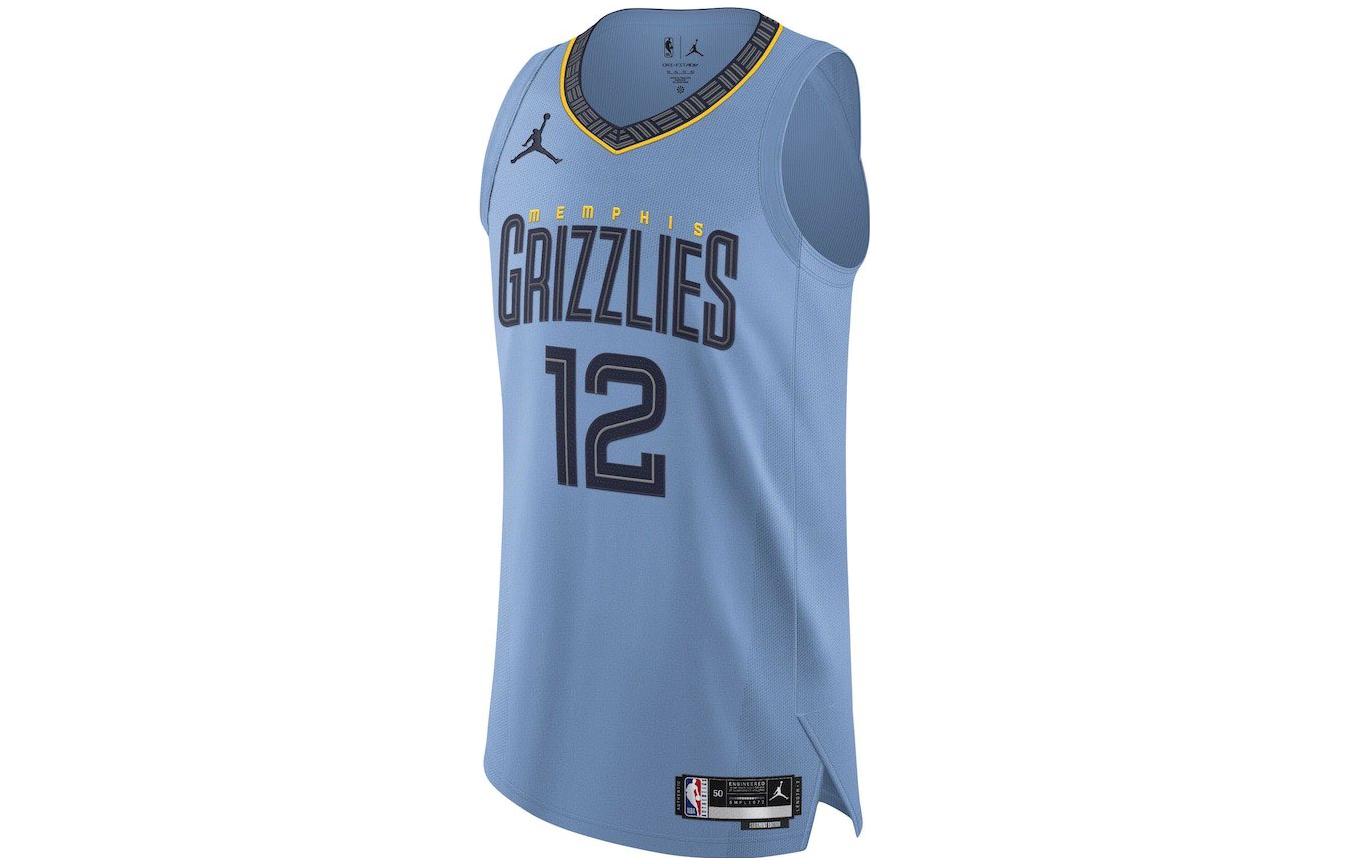 Order 喬丹莫蘭特灰熊球員版籃球球衣 男款 藍色 DQ0150-422