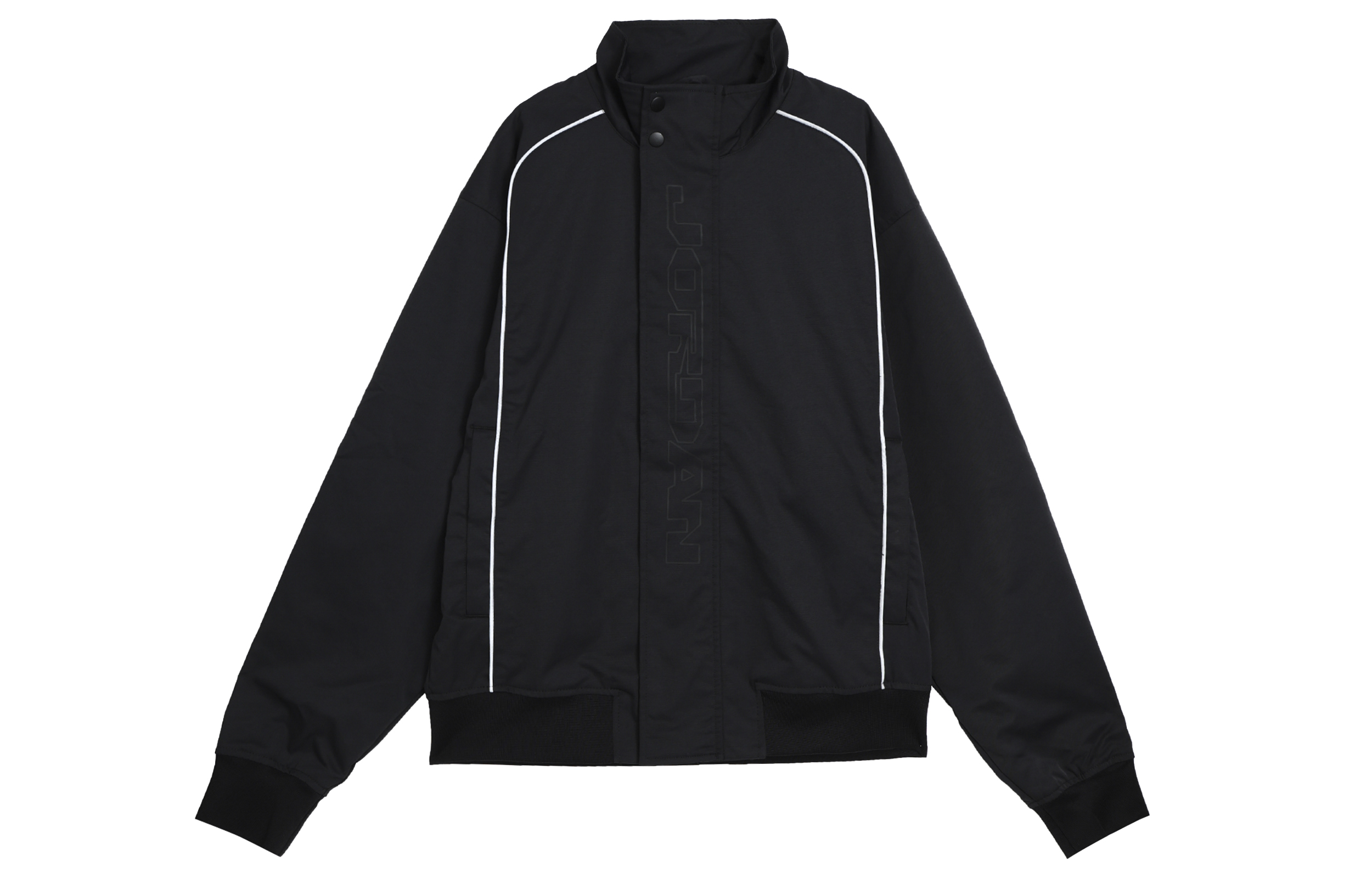 Jordan MVP Black Woven Zip-Up Jacket Casual Long Sleeve FV7242-010
