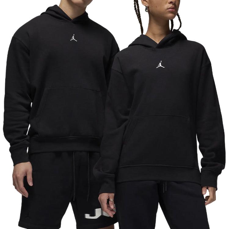 Jordan MVP Embroidered Logo Pullover Hoodie Unisex Black FV7223-010