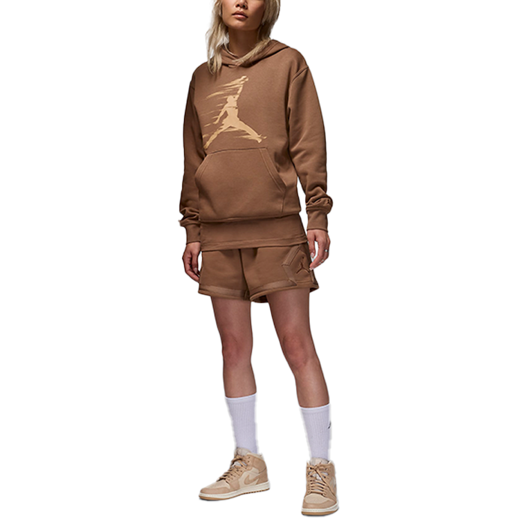 Jordan MVP Fleece Pullover Hoodie Brown/Orange Chalk/Orange Chalk FV7227-223