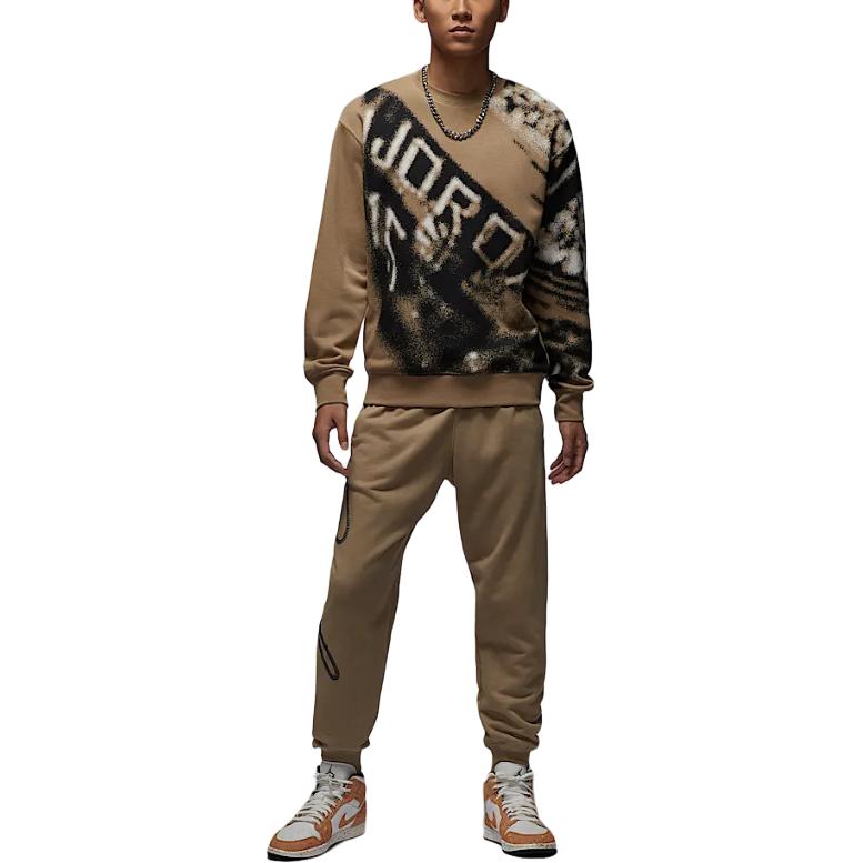 Jordan MVP FW24 Allover Print Crewneck Fleece Sweatshirt Desert Camo HF9314-257