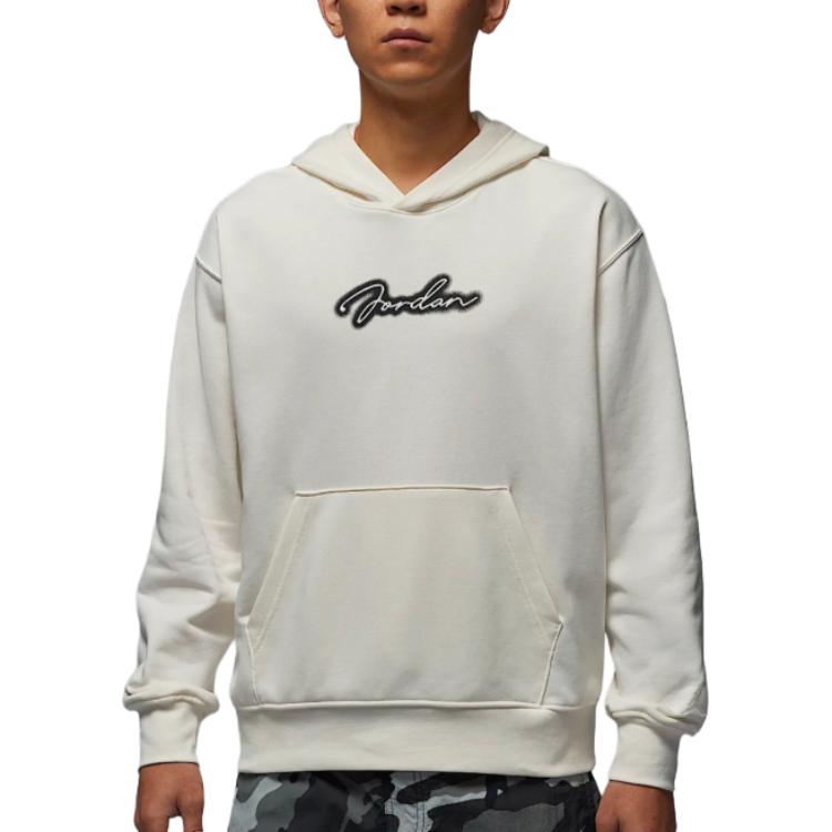Jordan MVP FW24 Logo Pullover Hoodie White Long Sleeve Sweater HV9225-133
