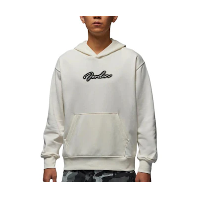 Jordan MVP FW24 Logo Pullover Hoodie White Long Sleeve Sweater HV9225-133