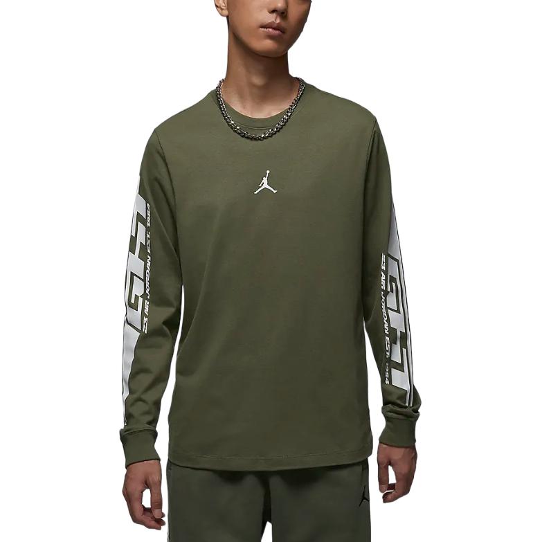 Jordan MVP FW24 Olive Green Crewneck Pullover Long Sleeve T-Shirt FZ1974-222