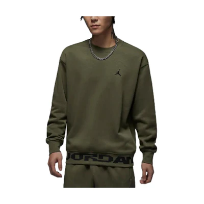 Jordan MVP Graphic Olive Green Fleece Crewneck Sweatshirt FV7437-222