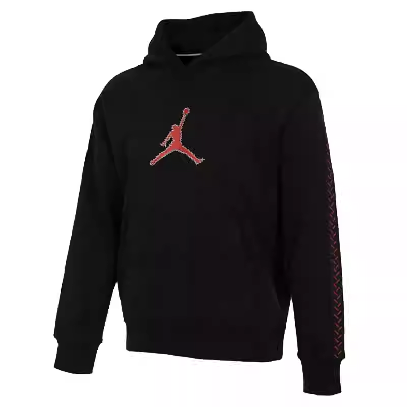 Jordan MVP Logo Hoodie Black Long Sleeve Casual Sweatshirt FN6353-010