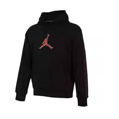 Jordan MVP Logo Hoodie Black Long Sleeve Casual Sweatshirt FN6353-010