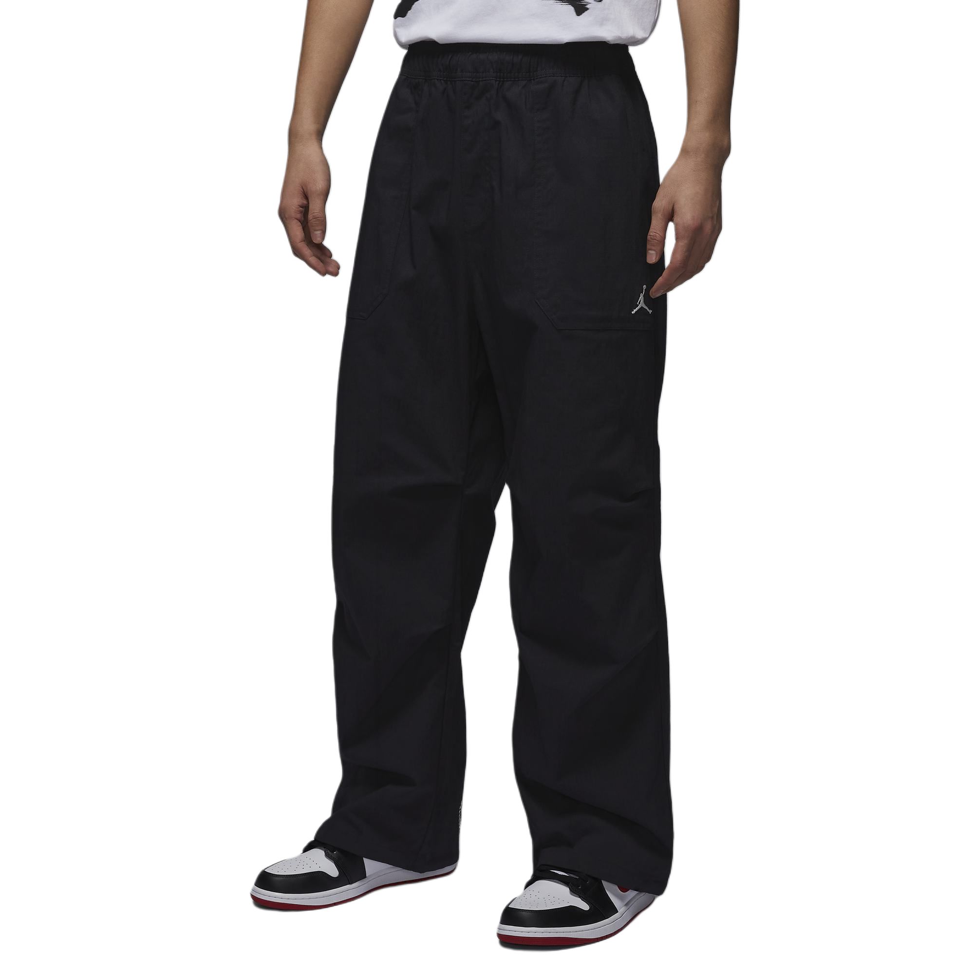 Jordan MVP Loose Fit Durable Sports Pants Black/Sail White HQ8136-010