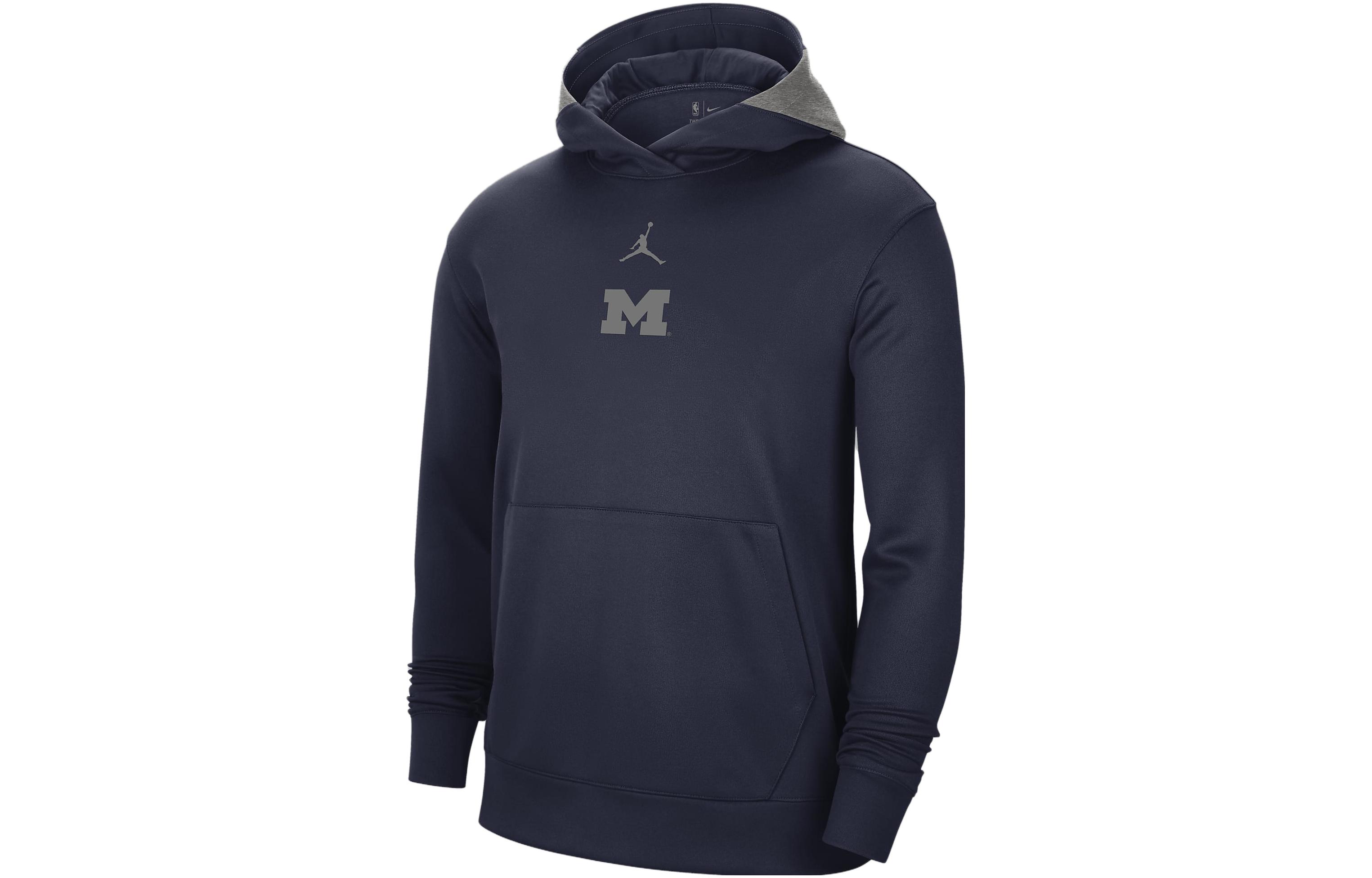 Jordan Navy Blue Hoodie with Multicolor Logo Print for Men DO5992-419