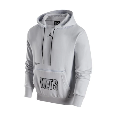Jordan NBA Brooklyn Nets Alphabet Hoodie Pullover Fleece White/Gold DR7008-043