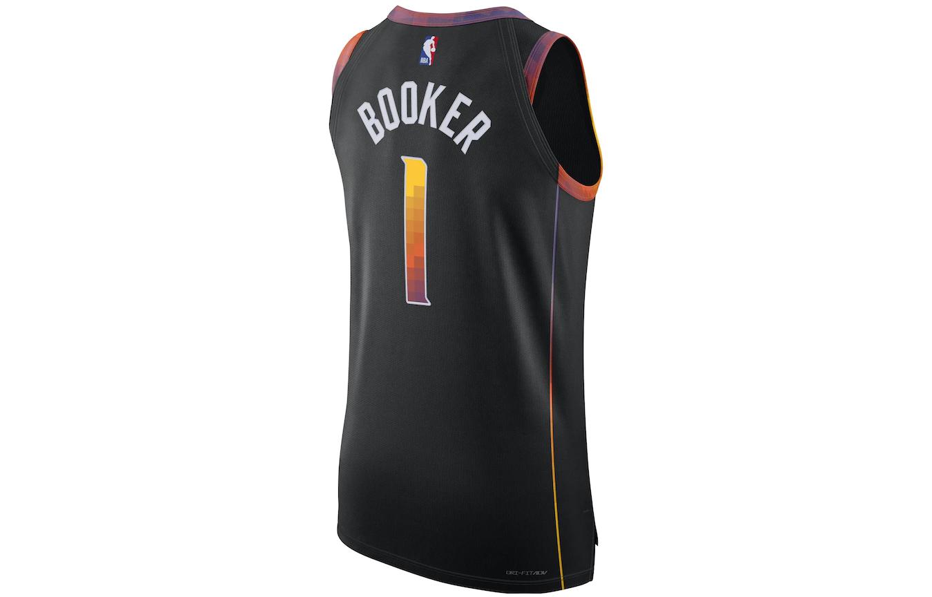 Lookbook Jordan NBA Devin Booker Suns #1 Camiseta Edición Statement 23-24 Negra DQ0156-010