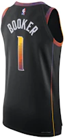 Lookbook Jordan NBA Devin Booker Suns #1 23/24 Statement Edition Jersey Hitam DQ0156-010