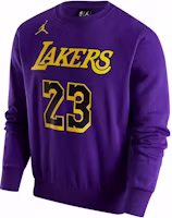 Jordan NBA Los Angeles Lakers Letter Crewneck Fleece Sweatshirt Purple () DR2409-508 Jordan NBA Los Angeles Lakers Letter Crewneck Fleece Sweatshirt Purple () DR2409-508