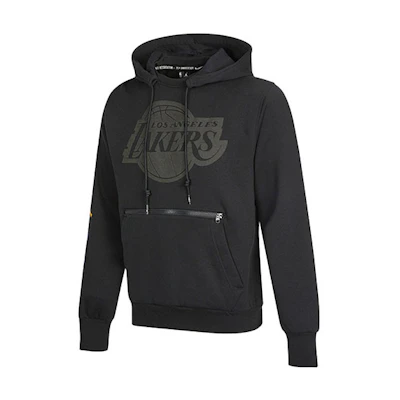 Jordan NBA Los Angeles Lakers Pullover Hoodie Black Fleece Casual Wear DB1527-010