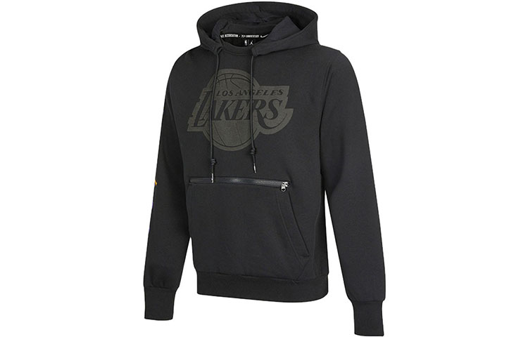 Order Jordan NBA Los Angeles Lakers Pullover Hoodie Black Fleece Casual Wear DB1527-010
