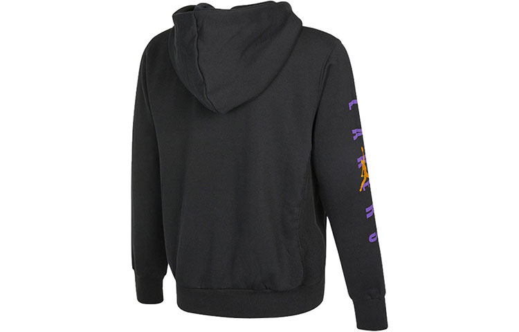 Lookbook Jordan NBA Los Angeles Lakers Pullover Hoodie Black Fleece Casual Wear DB1527-010