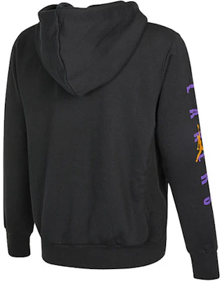 Jordan NBA Los Angeles Lakers Pullover Hoodie Black Fleece Casual Wear DB1527-010 Lookbook Jordan NBA Los Angeles Lakers Pullover Hoodie Black Fleece Casual Wear DB1527-010